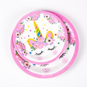 Vaisselle Jetable de Fête à Motif de Dessin Animé 90 Pièces, Fournitures de Fête à la <span class=keywords><strong>Licorne</strong></span>, Décorations de Fête d'<span class=keywords><strong>Anniversaire</strong></span> pour Enfants, Vente en Gros - Product Image 5