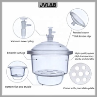 Égouttoir en verre JVLAB transparent ambré pour laboratoire, sécheur sous vide en verre sodocalcique 150-450 mm