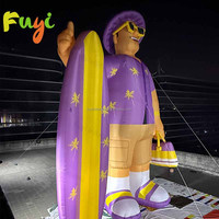 Surfer gonflable géant sur mesure, grand modèle de personnage de surfer gonflable pour la publicité et la décoration d'événements sur le thème de la plage
