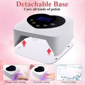 Lampe à ongles UV LED sans fil 72W, rechargeable, sécheuse de gel, écran tactile, capteur automatique, durcissement rapide pour la maison et le salon - Product Image 4