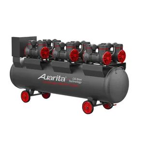 Auarita Six Cylinder New Industrial Oil-free Quiet 6 Piston Oilless Air Compressor Silent Oil Free