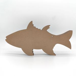 Uionen Décoration d'intérieur créative style océan, nouveaux ornements artisanaux en bois sculpté à la main (poisson, étoile de mer, coquille Saint-Jacques) - Product Image 3