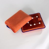 Boîte à bijoux personnalisée en velours et daim, style vintage élégant, boîte d'emballage de luxe pour bracelets et bagues, boîte à bijoux en velours avec pompon