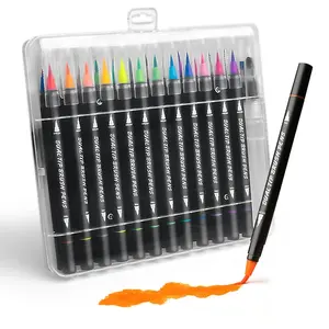 24 PCS Nước Dựa Trên Nylon Thực Bàn Chải Cảm Thấy Tip Màu Nước Nghệ Thuật Markers Sơn Bàn Chải Bút Cho Nghệ Sĩ Và Người Mới Bắt Đầu Họa Sĩ