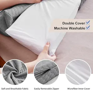 Hot Sale Comfortable Queen Size Bed Wedge Pillow Close the wall The Gap 0-7" Between Your Headboard