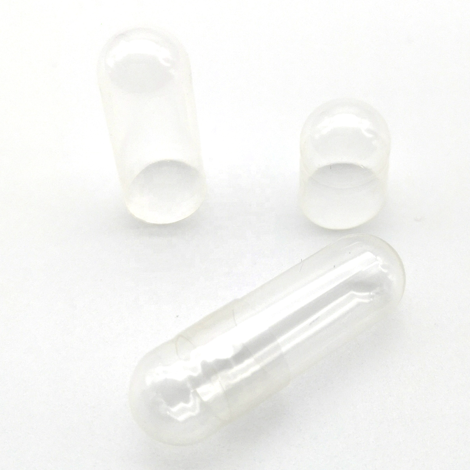 Размер 000 прозрачные пустые желатиновые капсулы разделенные капсулы