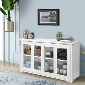 <span class=keywords><strong>Mueble</strong></span> de Almacenamiento de Madera Tradicional Industrial Acolchado, Móvil y Seguro, Mesa Auxiliar de Sofá, Estante de <span class=keywords><strong>Cocina</strong></span> <span class=keywords><strong>Estrecho</strong></span> con 2 Puertas Extraíbles - Product Image 6