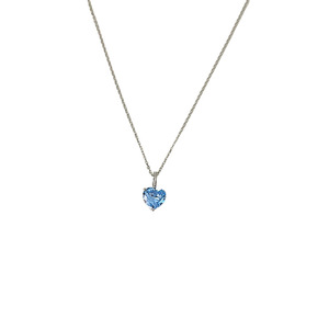 Kaiming – collier avec pendentif en forme de cœur en argent Sterling S925, bleu océan, pour femmes, usage quotidien, bijoux fins - Product Image 5