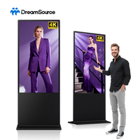 Pantalla Táctil LCD de 50 y 65 Pulgadas, Señalización Digital, Panel Publicitario Interior HD Antideslumbrante con CMS Integrado para Negocios Verticales