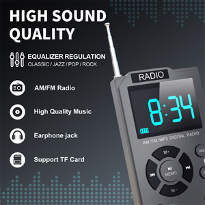 Hộ Gia Đình Nhỏ Retro Cá Nhân Tốt Nhất Người Chơi 600MAh Có Thể Sạc Lại Pin Hoạt Động Mini AM/FM/MP3 Kỹ Thuật Số Đài Phát Thanh - Product Image 3