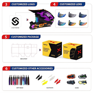<span class=keywords><strong>Casco</strong></span> per Moto Fuoristrada OEM ODM in ABS Sicuro di Alta Qualità con Doppia Visiera per Guida All'aperto - Product Image 5