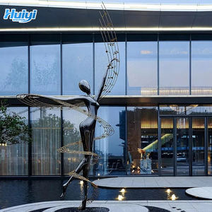 Hiện đại trang trí nội thất trừu tượng hình tượng kim loại đánh bóng thủ công mỹ nghệ thép không gỉ điêu khắc - Product Image 5