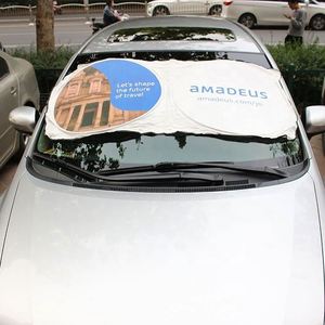 Custom Printing Car Windshield Sunshade Advertising Promotional Sun Reflector Car Sun Shade Cover Front <b>Window</b> with logo - Product Image 4