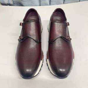 Chaussures pour hommes matures, style sneakers plateforme, brogues, mocassins, en cuir de vachette brossé, à semelle cupsole, décontractées, sophistiquées, intemporelles, avec semelle massante, tendance - Product Image 3