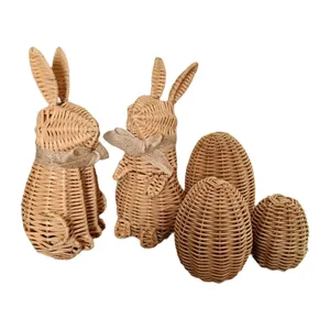 Figurine <span class=keywords><strong>Lapin</strong></span> <span class=keywords><strong>de</strong></span> Pâques Créative Faite à la Main Décor <span class=keywords><strong>de</strong></span> Knick-Knack pour la Maison Jardin Fête <span class=keywords><strong>de</strong></span> Pâques <span class=keywords><strong>Lapin</strong></span> <span class=keywords><strong>de</strong></span> Pâques Décorations <span class=keywords><strong>de</strong></span> Paille - Product Image 5