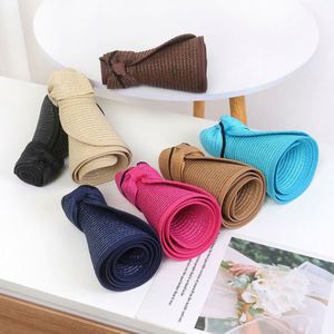 Summer Beach Hat Unisex Open-top Cap Topless Sunhat Korean Style Foldable Straw Weaving Cloche Large-brimmed Hand Embroidery - Product Image 2