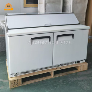 Compra al por Mayor 0-10 ℃   Refrigerador Exhibidor de 3 Puertas para Hotel, Pastelería, Ensaladas y Pizzas, con Estantes - Product Image 5