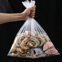 Bolsas de Plástico Planas y Abiertas de PE, Grandes y Resistentes, Impermeables, Transparentes, para Envasado Industrial de Mariscos, Venta Caliente