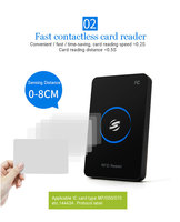 Lector RFID de Escritorio con Interfaz USB IC de 13.56Mhz, Lector RFID NFC de Solo Lectura