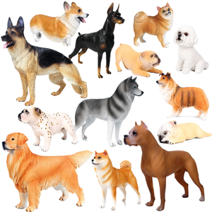 Juguetes de animales en miniatura y sólidos para niños, simulan Corgis, Shiba Inus, Huskies, Golden Retrievers, Bulldogs, Doberman y Labradores - Product Image 1