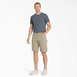 Shorts Bermuda en Coton Uni Kaki pour Homme avec Poches, Fermeture Boutonnée, Style Décontracté, Taille Mi-Haute, Respirant, Tissé - Product Image 3
