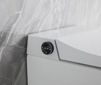 WC intelligent mural sans réservoir, électrique, automatique, avec siège chauffant et fonctions multiples pour salle de bain moderne