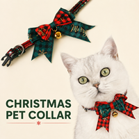 Collier de Noël pour animaux de compagnie avec nœud papillon et clochette, pour chiens et chats, OEM ODM, marque privée, vente en gros, accessoires pour animaux de compagnie