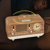 Machine de méditation radio FM HiFiD, machine à bruit blanc, horloge, haut-parleur sans fil, veilleuse pour la maison avec chargeur sans fil