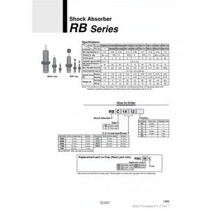 Pièces pneumatiques d'amortisseur SMC Pneumatics RBC08S - Product Image 1
