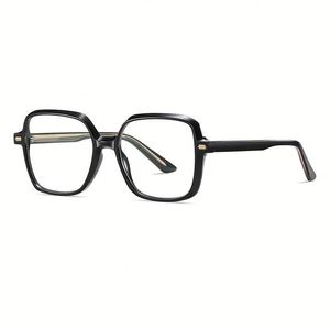 Vente en gros de lunettes de vue carrées pour femmes en TR90, montures en acétate, grandes montures, anti-lumière bleue - Product Image 5