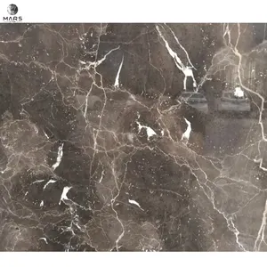 The Cheapest Chinese Natural Marble Polished Dark Emperador Brown Marble Tile Slab