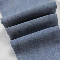 Pantalon crayon taille haute en denim tricoté écologique pour femme, coupe ajustée, longueur cheville, avec boutons et élastique, style streetwear, fin et léger