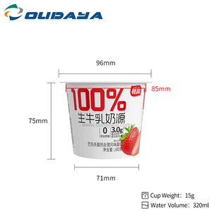 Hộp đựng kem nhựa có nắp ngũ cốc, thành đơn, chất liệu PP PET cấp thực phẩm, 320ml, không mùi, có thể tùy chỉnh logo, Quảng Đông - Product Image 4