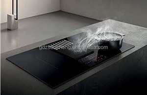 Hotte aspirante intégrée OUSHENG 2024 avec cuisinière à induction 4 feux Felix Zone et hotte de cuisson à aspiration descendante - Product Image 2