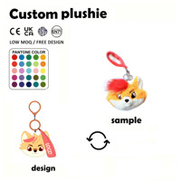Porte-clés en peluche renard mignon personnalisé, mascotte en peluche, jouet animal en peluche sur mesure, pendentif pour sac ou décoration de voiture