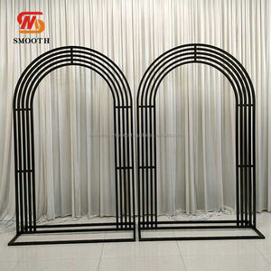 SMOOTH 2024 NUEVO Soporte de fondo de metal negro Soporte de arco de boda Negro para decoración de boda - Product Image 1