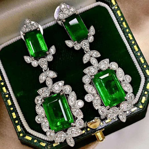 Eleganti Orecchini Pendenti Quadrati Verdi per Donne, Stile da Festa, Accessori per Orecchie da Indossare Quotidianamente - Product Image 2