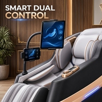 Fauteuil de massage 4D tendance 2026 à gravité zéro avec rail SL, haut-parleurs IA et massage des pieds pour salon professionnel et bureau