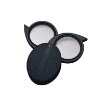 Loupe de poche pliable BIJIA 10x en plastique noir, outil optique portable pour bijoux en diamant, personnalisable OEM