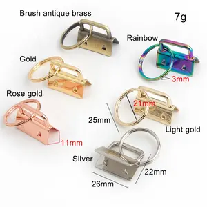 Nolvo World Hanging Plating Großhandel 6 Farben Metall Regenbogen Schlüssel bund Clip Schlüssel anhänger mit geteilten Schlüssel anhänger Ring halter Hardware