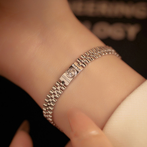 Pulsera de Plata de Ley 925 con Circonita para Mujer, Elegante Joyería de Moda, Regalo - Product Image 4