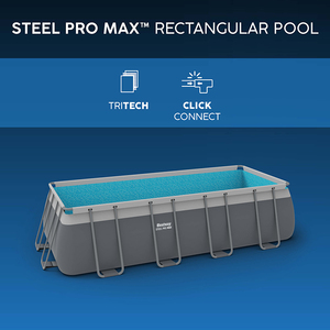 <span class=keywords><strong>Piscina</strong></span> <span class=keywords><strong>Bestway</strong></span> 56671 Rectangular 11532 L Grande, <span class=keywords><strong>Estructura</strong></span> de Acero Metálico, <span class=keywords><strong>Piscina</strong></span> Familiar de PVC, <span class=keywords><strong>Piscina</strong></span> Portátil Elevada para Jardín y Exteriores - Product Image 3