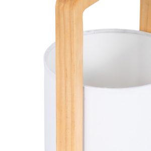 Lampade da tavolo cilindriche con struttura in legno e accenti decorativi per camera da letto e soggiorno, decorazioni per la casa - Product Image 5