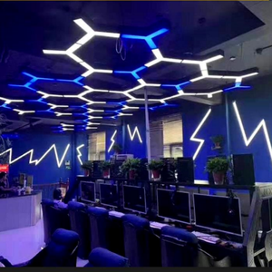 Luz colgante Led para oficina <span class=keywords><strong>Hexagonal</strong></span>/REDONDA/cuadrada/triangular/anillo en forma de Y Luz colgante para oficina Lámpara lineal de forma especial para oficina - Product Image 5