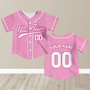 Maillots de baseball pour enfants et adolescents avec nom et numéro d'équipe personnalisés, shorts imprimés, vêtements de sport pour les amateurs et les fans de baseball - Product Image 2