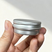 Envase de Aluminio Personalizado de 15ml 30ml 50ml 100ml 250ml, Recargable, para Cera Capilar, Redondo, Plateado, con Tapa de Rosca, para Crema para el Cuidado de la Piel