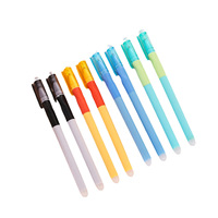 Pulpen Gel 0.5mm Tinta Hitam Retractable Stainless Steel Nipple Soft Grip Hemat Biaya