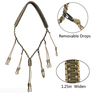 Multifunktion ale verstellbare Schlaufen für den Außenbereich Paracord-Jagd pfeife Enten jagd Call <span class=keywords><strong>Lanyard</strong></span> mit abnehmbaren 12-Ring-Tropfen