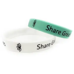 Personalized Logo Bracelets For Promotional Gift Rubber Bracelet Cancer Glow Silicon Wrist Band Silicone Wristband Customs