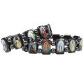 Black Gallstone Magnet <b>Bracelet</b> 7 Inch Oil Sprinkled Pattern <b>Red</b> Ore Square Bead Unisex Fashion Beaded <b>Bracelet</b> - Product Image 2